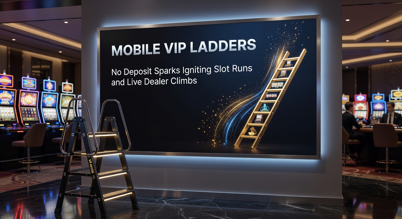 Dynamic slot machine reels spinning on a mobile device, with VIP points exploding like fireworks amid no-deposit free spin activations and ladder tier notifications